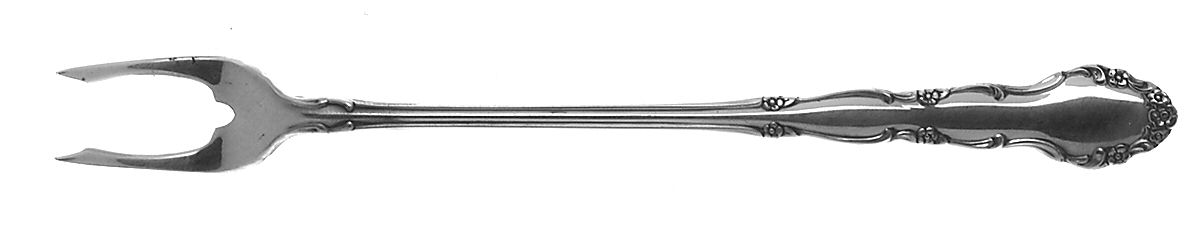 Flirtation (Silverplate, 1959) Short Handle Pickle/Olive Fork by Oneida Silver-1