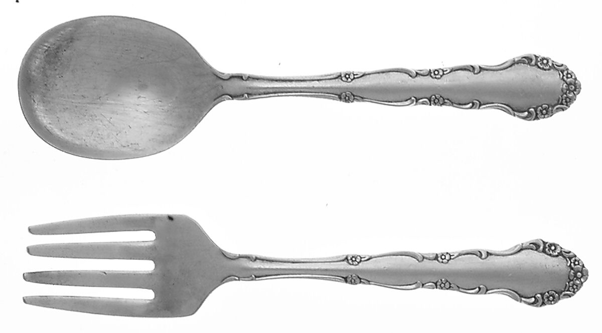 Flirtation (Silverplate, 1959) 2 Pc Baby Set (BF, BS) by Oneida Silver-1