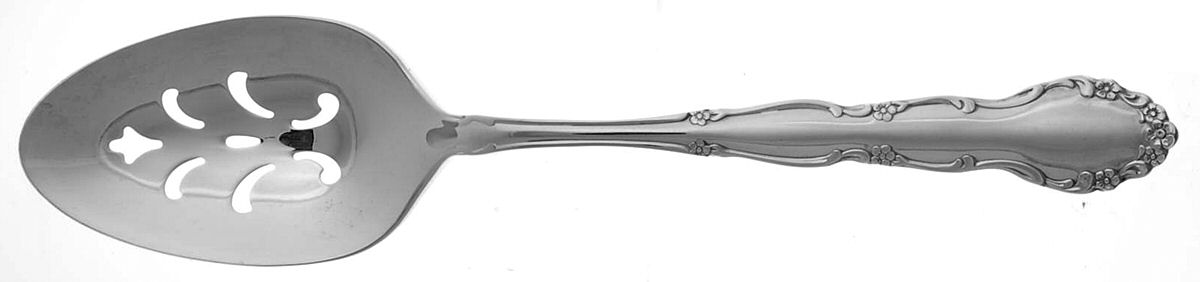 Flirtation (Silverplate, 1959) Pierced Tablespoon (Serving Spoon) by Oneida Silver-1