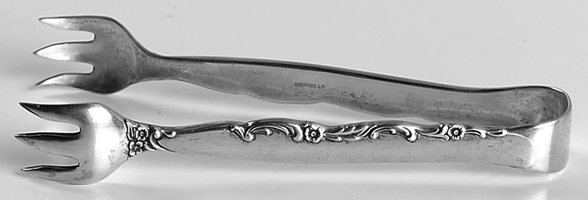 Flower Lane (Sterling, 1957) Sugar Tongs by Oneida Silver-1