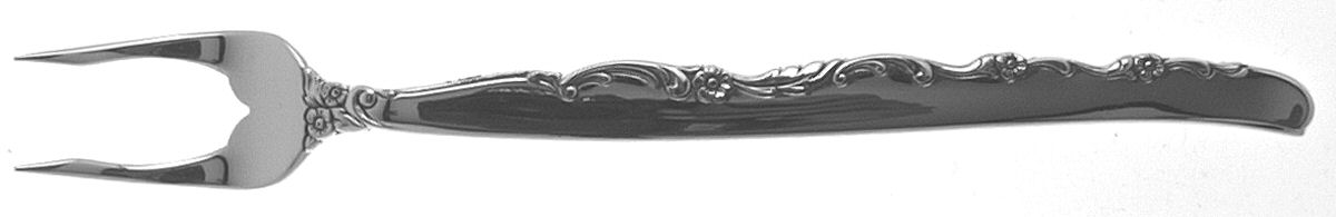 Flower Lane (Sterling, 1957) Short Handle Pickle/Olive Fork by Oneida Silver-1