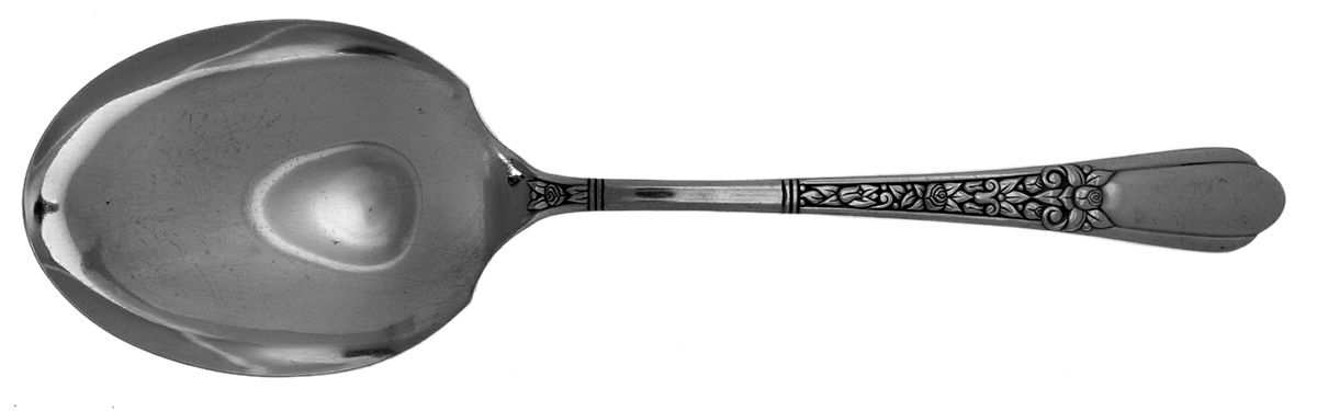 Floral II (Silverplate, 1938) Solid Smooth Casserole Spoon by Oneida Silver-1