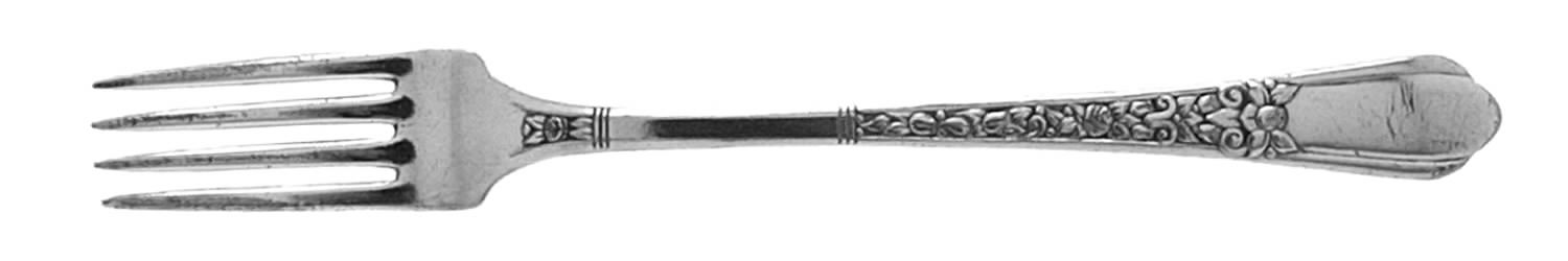 Floral II (Silverplate, 1938) Grille Fork (Viande) by Oneida Silver-1