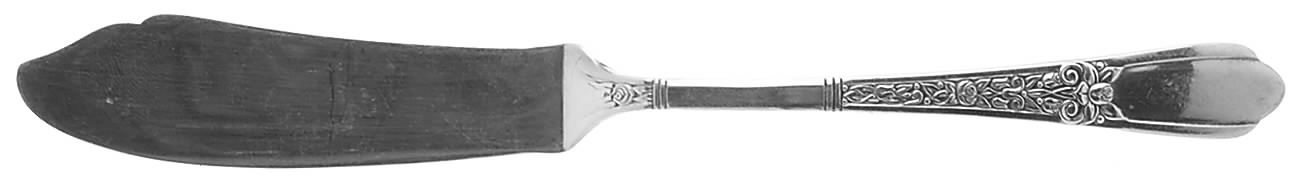 Floral II (Silverplate, 1938) Flat Handle Master Butter Knife by Oneida Silver-1