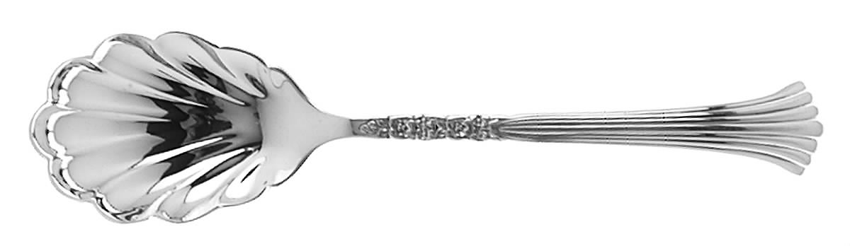 Floral Queen (Silverplate, 1992) Sugar Shell Spoon by Oneida Silver-1