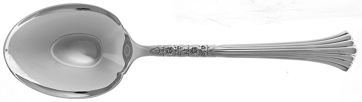 Floral Queen (Silverplate, 1992) Solid Smooth Casserole Spoon by Oneida Silver-1