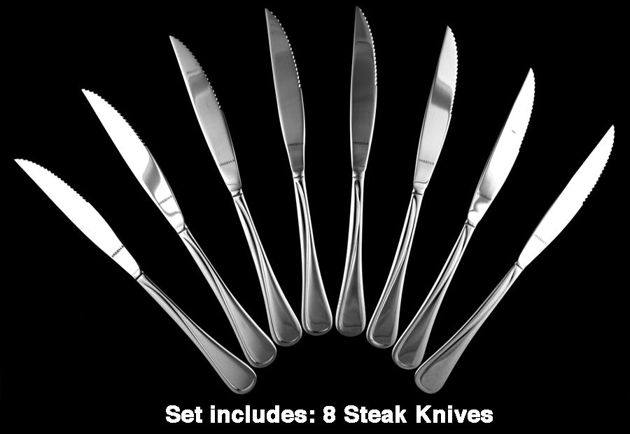 Flight-Reliance (Stainless) (Set of 8) Individual Solid Handle Steak Knife by Oneida Silver-1
