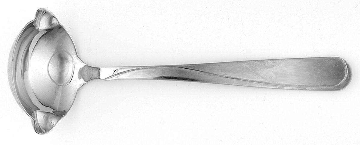 Flight-Reliance (Stainless) 2 Spout Gravy Ladle-Solid Piece by Oneida Silver-1