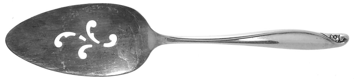 Flowertime (Silverplate, 1963) Solid Pierced Pie Server by Oneida Silver-1