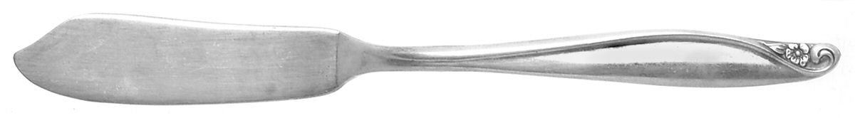 Flowertime (Silverplate, 1963) Flat Handle Master Butter Knife by Oneida Silver-1