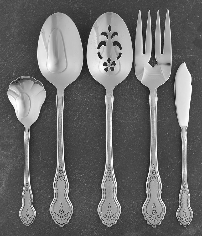 Folk Art (Stainless) 5 Piece Hostess Set by Oneida Silver-1