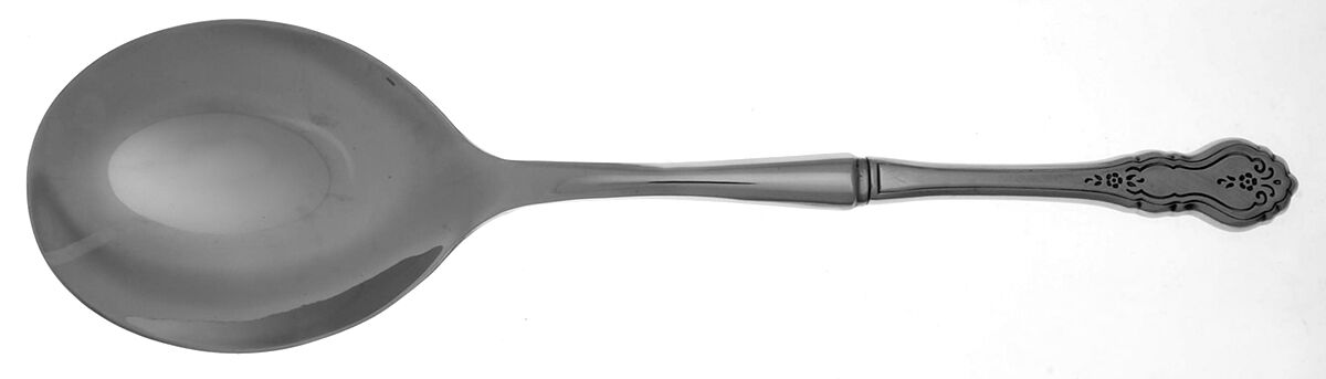 Folk Art (Stainless) Casserole Spoon with Smooth Stainless Bowl HC by Oneida Silver-1