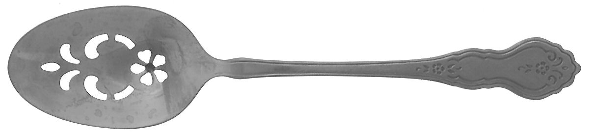Folk Art (Stainless) Pierced Tablespoon (Serving Spoon) by Oneida Silver-1