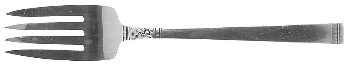 Forever (Silverplate, 1939) Medium Solid Cold Meat Serving Fork by Oneida Silver-1