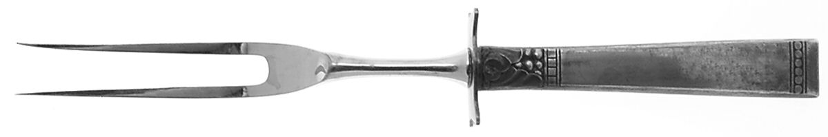Forever (Silverplate, 1939) Large Stainless-Prong Roast Carving Fork by Oneida Silver-1