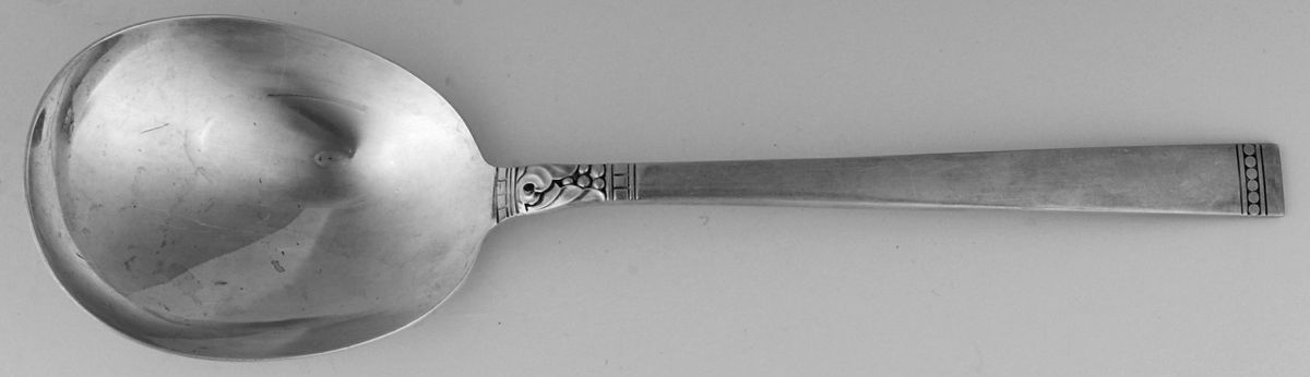 Forever (Silverplate, 1939) Solid Smooth Casserole Spoon by Oneida Silver-1