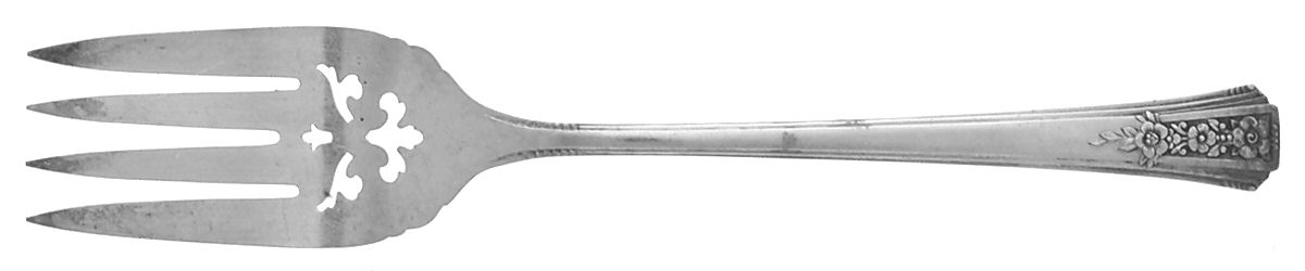 Fortune (Silverplate, 1939) Medium Solid Cold Meat Serving Fork by Oneida Silver-1