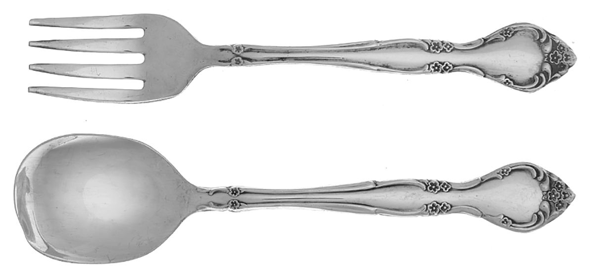 Fredericksburg (Silverplate, 1968) 2 Pc Baby Set (BF, BS) by Oneida Silver-1