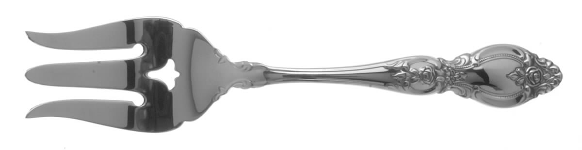 Frederick II (Stainless) Medium Solid Cold Meat Serving Fork by Oneida Silver-1