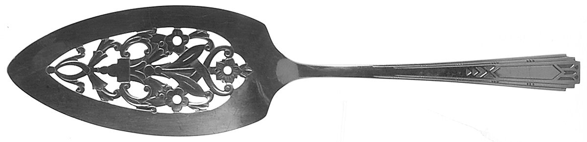 Friendship-Medality (Silverlpt, 1932) Solid Pierced Pie Server by Oneida Silver-1