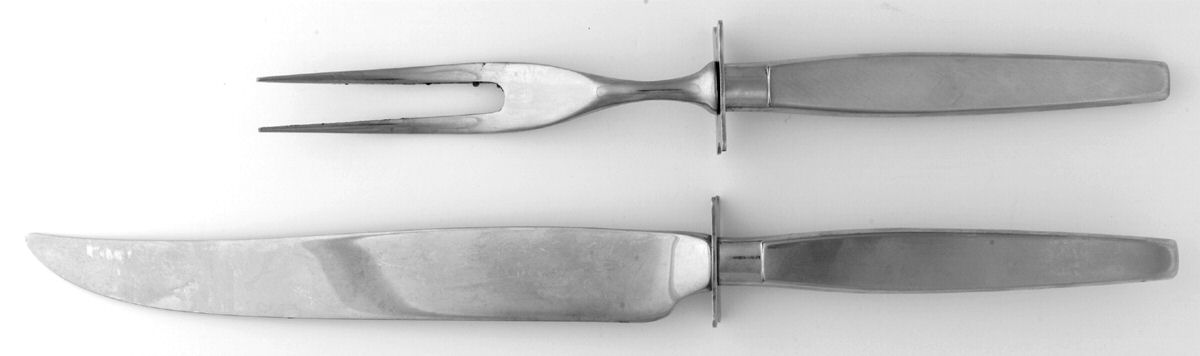 Frostfire (Stainless) Small Stainless Blade 2-Piece Steak Carving Set by Oneida Silver-1