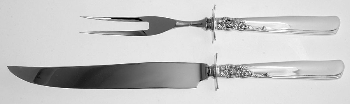 Gay Adventure (Silverplate, 1955) Small Stainless Blade 2-Piece Steak Carving Set by Oneida Silver-1