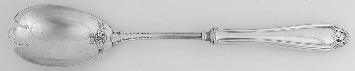 Georgian (Silverplate, 1912) Salad Serving Fork with Plated Prongs by Oneida Silver-1