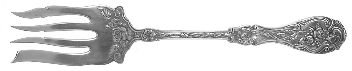 Glenrose (Silverplate, 1908) Medium Solid Cold Meat Serving Fork by Oneida Silver-1