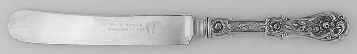 Glenrose (Silverplate, 1908) Old French Hollow Knife with Bolster by Oneida Silver-1