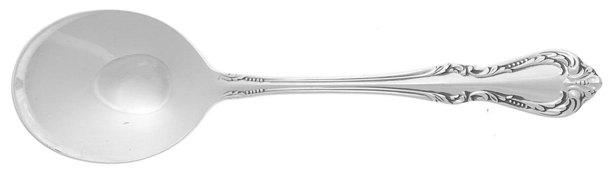 Glenrose-Woodcliff (Sterling, 1959) Round Bowl Soup Spoon (Cream Soup) by Oneida Silver-1