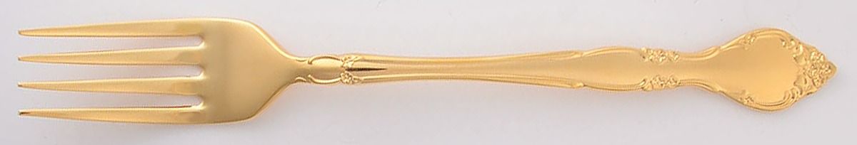 Golden Affection (Gold Electroplate) Youth Fork by Oneida Silver-1