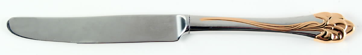 Golden Amaryllis (Stainless, Gold Accent) New French Hollow Knife by Oneida Silver-1