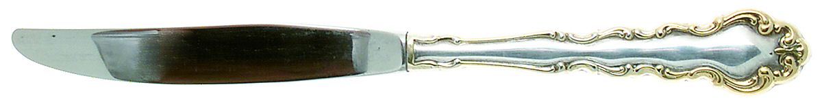 Gold Accent Modern Baroque (Silverplate) Modern Hollow Knife by Oneida Silver-1