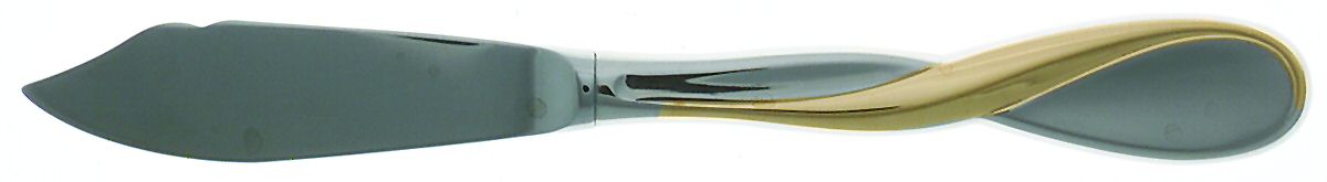 Golden Aquarius (Stainless, Gold Accent) Hollow Handle Master Butter Knife by Oneida Silver-1