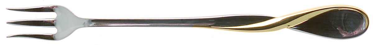 Golden Aquarius (Stainless, Gold Accent) Cocktail/Seafood Fork by Oneida Silver-1