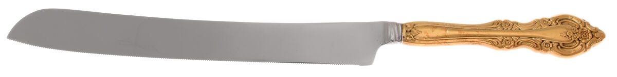 Golden Artistry (Gold Electroplate) Wedding Cake Knife with Stainless Blade HC by Oneida Silver-1