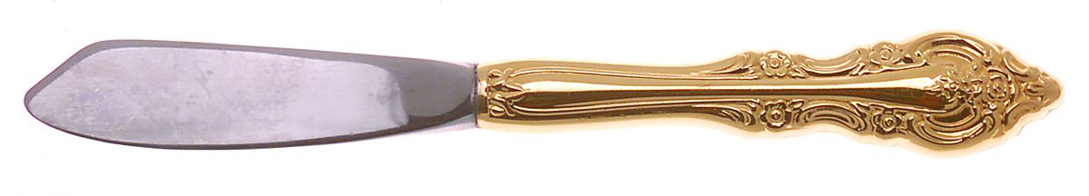 Golden Artistry (Gold Electroplate) Hollow Handle Master Butter Knife by Oneida Silver-1