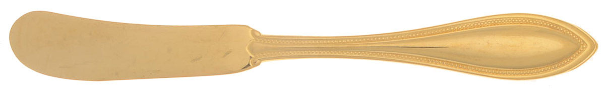Golden Arbor (Gold Electroplate) Flat Handle Butter Spreader by Oneida Silver-1