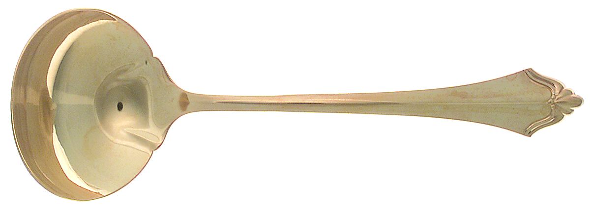 Golden Belcourt (Gold Electroplate) Solid Gravy Ladle by Oneida Silver-1