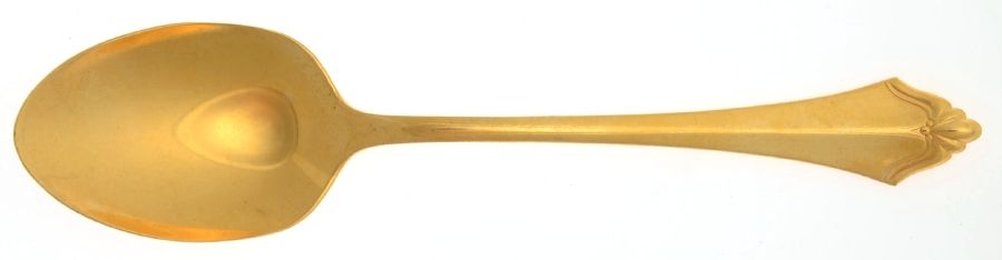 Golden Belcourt (Gold Electroplate) Tablespoon (Serving Spoon) by Oneida Silver-1