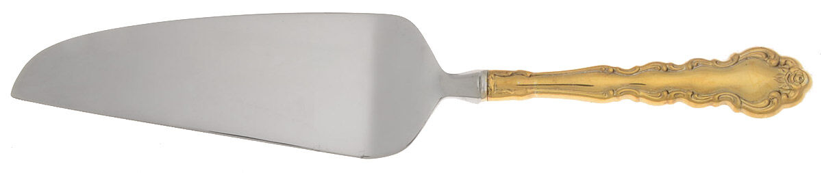 Gold Beethoven (Gold Electroplate) Pie and Cake Server with Stainless Blade HC by Oneida Silver-1