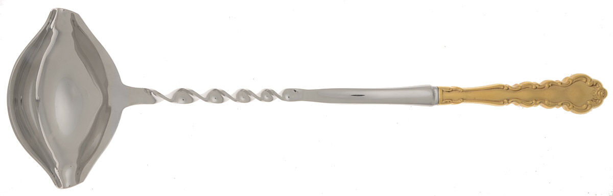 Gold Beethoven (Gold Electroplate) Punch Ladle with Stainless Bowl HC by Oneida Silver-1