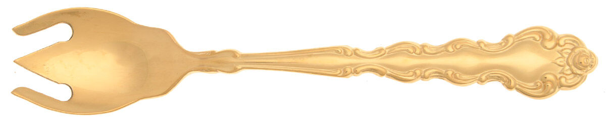 Gold Beethoven (Gold Electroplate) Ice Cream Fork HC by Oneida Silver-1