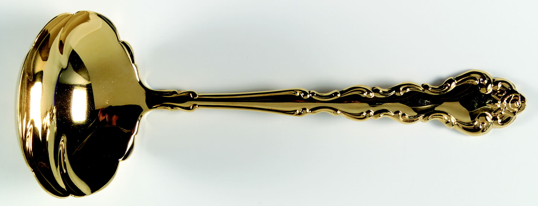 Gold Beethoven (Gold Electroplate) Solid Gravy Ladle by Oneida Silver-1