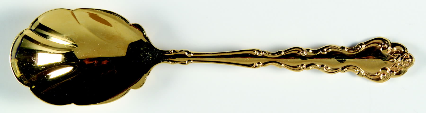 Gold Beethoven (Gold Electroplate) Sugar Shell Spoon by Oneida Silver-1