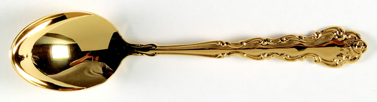 Gold Beethoven (Gold Electroplate) Place/Oval Soup Spoon by Oneida Silver-1
