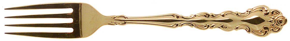 Gold Beethoven (Gold Electroplate) Fork by Oneida Silver-1