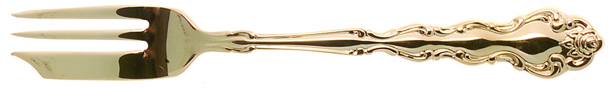 Gold Beethoven (Gold Electroplate) Individual Pie Fork by Oneida Silver-1