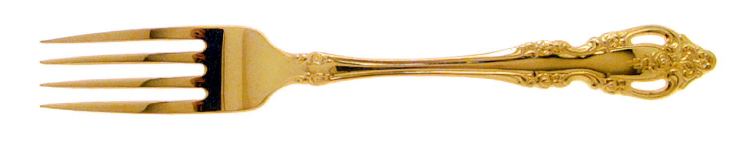 Golden Brahms (Gold Electroplate) Fork by Oneida Silver-1