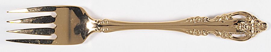 Golden Brahms (Gold Electroplate) Individual Salad Fork by Oneida Silver-1